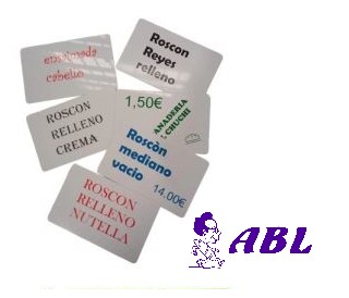 TARJETA PVP BLANCA PERSONALIZADA